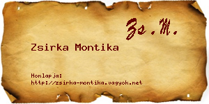 Zsirka Montika névjegykártya